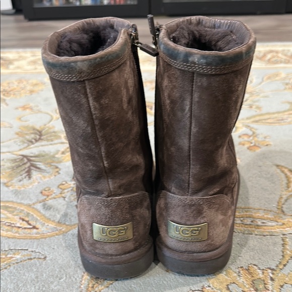 UGG Brown Suede Winter Boots with Cozy Lining - Picture 2 of 4